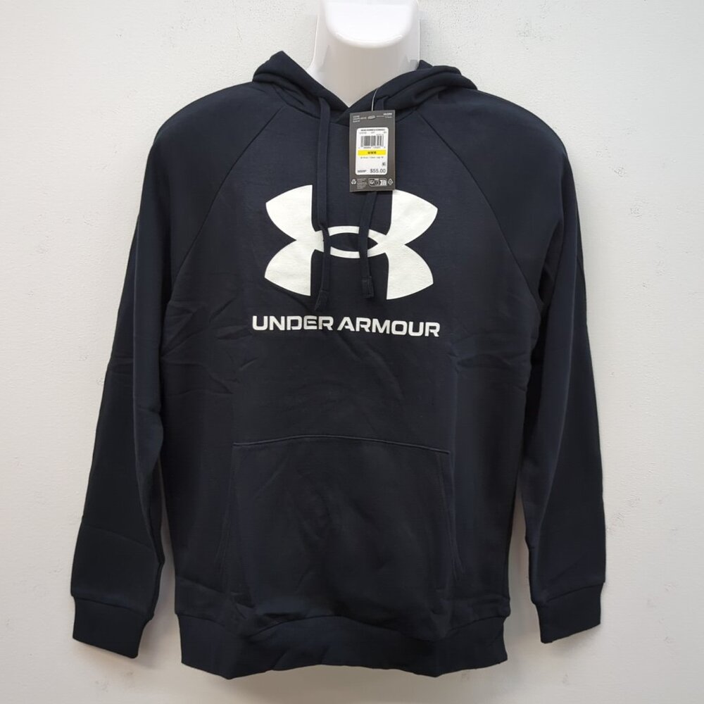 Under Armour Rival Fleece Long Sleeve Pullover Men's Hoodie Medium Black
